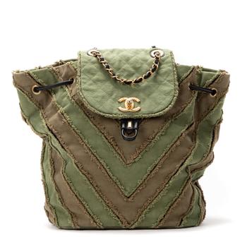 chanel包, [二手商品] Chanel | Rare Ltd. Ed. Coco Cuba line Chevron Backpack商品图片 