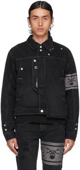 商品mastermind JAPAN | Black C2H4 Edition Denim 'C-MASTERMIND' Layered Jacket,商家SSENSE,价格¥5227图片