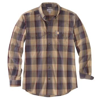 Carhartt | Men's Petite Original Fit Chambray Long-Sleeve Plaid Shirt商品图片,