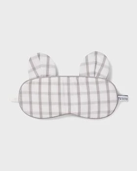 Petite Plume | Kid's Bear-y Sweet Tattersall Check Eye Mask,商家Neiman Marcus,价格¥122