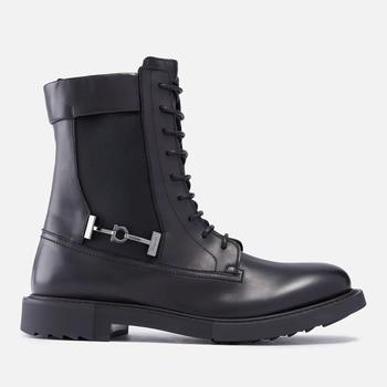 推荐Salvatore Ferragamo Men Iglesias Leather Boots商品