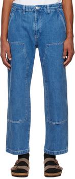 STUSSY | Blue Paneled Jeans商品图片,额外8.5折, 独家减免邮费, 额外八五折