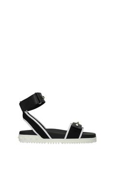 valentino鞋多少钱, Valentino | Sandals Fabric Black商品图片 3.6折