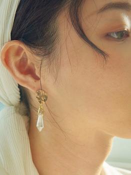商品LAYERMOOD | Flat Crystal Earrings,商家W Concept,价格¥365图片