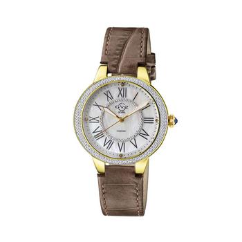 Gevril是什么牌子, Gevril | GV2 Women's Astor II Brown Leather Swiss Quartz Strap Watch 36mm商品图片 