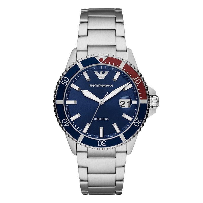 阿玛尼（Emporio Armani）-经典蓝水鬼系列商务时尚钢带石英男士手表 AR11339 product img
