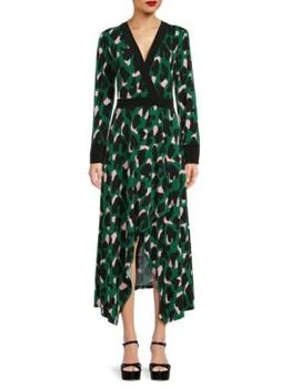 BCBG | Abstract Faux Wrap Dress,商家Saks OFF 5TH,价格¥518