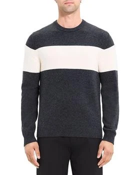 Theory | Hilles Wool & Cashmere Stripe Crewneck Sweater 