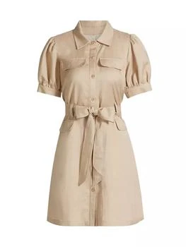 If Only Studio | Trench Linen-Blend Minidress,商家Saks Fifth Avenue,价格¥1876