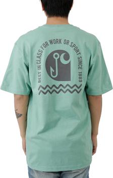 卡哈特, Carhartt | (105351) Loose Fit Heavyweight Short-Sleeve Fishing Graphic T-Shirt - Sea Green Heather商品图片 8.2折×额外7折, 额外七折