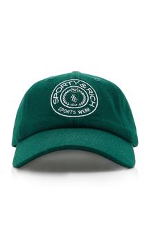 Sporty & Rich | Sporty & Rich - Women's Monaco Wool Baseball Hat - Green - OS - Moda Operandi商品图片,