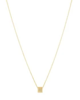 Bloomingdale's | Ribbed Slider Pendant Necklace in 14K Yellow Gold, 18",商�家Bloomingdale's,价格¥7590