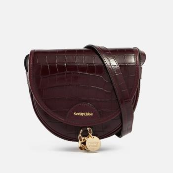 推荐See By Chloé Mara Small Croc-Effect Leather Saddle Bag商品