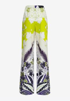 Valentino | Tropical World Arazzo Print Poplin Wide-Leg Pants商品图片,7折