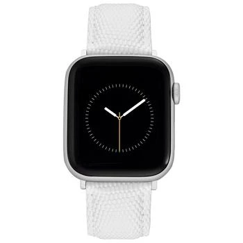 WITHit | White Genuine Leather Strap with Silver-Tone Stainless Steel Lugs for 42mm, 44mm, 45mm, Ultra 49mm Apple Watch,商家Macy's,价格¥298