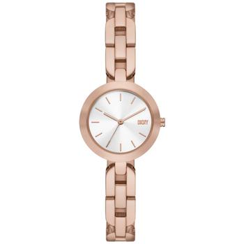 DKNY | Women's City Link Three-Hand Rose Gold-Tone Stainless Steel Bracelet Watch, 26mm商品图片,