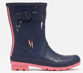 Joules | Joules Women's Molly Welly Waterproof Rubber Rain Boot Blue Veggies In Navy,商家Premium Outlets,价格¥413