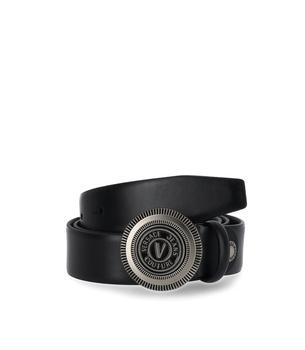 Versace | VERSACE JEANS  V-EMBLEM BLACK BELT商品图片,7.1折