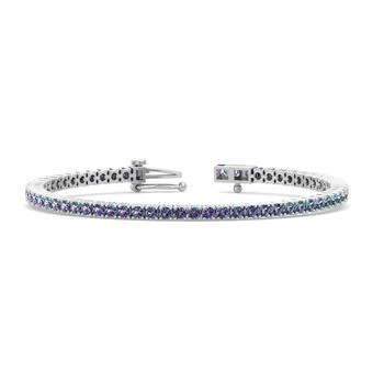 SSELECTS | 6 3/4 Carat Mystic Topaz Tennis Bracelet In 14 Karat White Gold, 9 Inches,商家Premium Outlets,价格¥9830