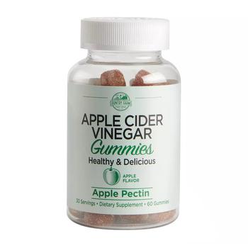 商品Country Farms | Country Farms Apple Cider Vinegar Gummy Supplement, Apple Flavor, 60 Ea,商家MyOTCStore,价格¥72图片