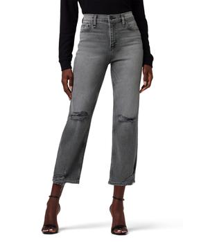 Hudson | Remi High-Rise Straight Crop in Stone Grey Destructed商品图片,独家减免邮费