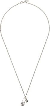 Emanuele Bicocchi | Silver Pin & Skull Pendant Necklace,商家Ssense US,价格¥1951