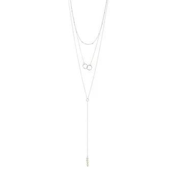 推荐Adornia Layered Freshwater Pearl Necklace silver商品