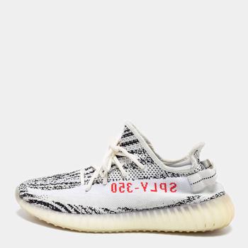 yeezy slide, [二手商品] YEEZY | Yeezy x Adidas White/Black Knit Fabric Boost 350 V2 Zebra Sneakers Size 46商品图片 满1件减$100, 满减