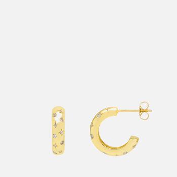 推荐Estella Bartlett Constellation Gold-Plated Crystal Hoop Earrings商品