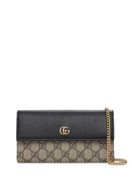 Gucci | Petite Marmont Gg Supreme Leather Bag商品图片,