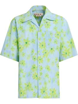 Marni | Green Cotton Poplin Bowling Shirt 
