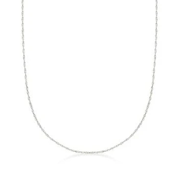 Ross-Simons Italian 14kt White Gold Medium Rope Chain Necklace