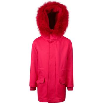 推荐Fur hoodie jacket in fuchsia商品