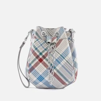 推荐Vivienne Westwood Chrissy Small Checked Leather Bucket Bag商品
