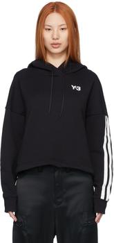 Y-3 | Black Cotton Hoodie商品图片,5.7折