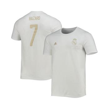 亚历山大王联名阿迪达斯, Adidas | Men's Eden Hazard White Real Madrid Amplifier Name and Number T-shirt商品图片 