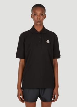 推荐Logo Patch Polo Shirt in Black商品