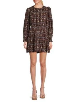 ba&sh ​Tracy Puff Sleeve Fit and Flare Dress