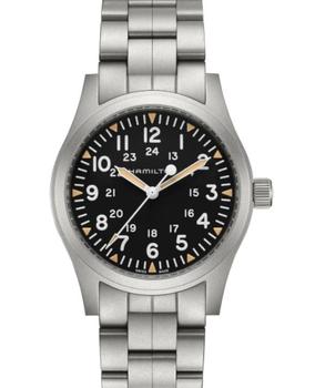 推荐Hamilton Khaki Field Mechanical Black Dial Steel Men's Watch H69529133商品