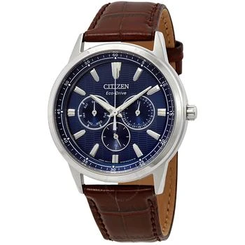 Citizen | Corso Blue Dial Brown Leather Men's Watch BU2070-12L 5.1折, 满$200减$10, 独家减免邮费, 满减