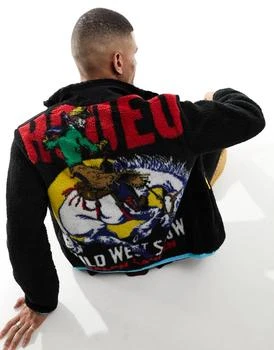 Ralph Lauren | Polo Ralph Lauren rodeo print borg jacket in black 6折, 独家减免邮费