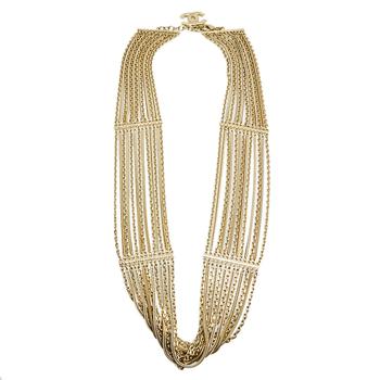 商品Chanel Gold-Tone Multi Strand Chain Necklace图片