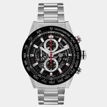 推荐Tag Heuer Black Stainless Steel Carrera CAR201V Automatic Men's Wristwatch 43 mm商品