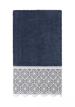 Linum Home Textiles | ARIAN Cream Lace Embellished Bath Towel,商家Belk,价格¥257