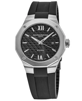 推荐Baume & Mercier Riviera Black Dial Rubber Strap Women's Watch 10613商品