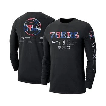 Men's Black Philadelphia 76ers Essential Air Traffic Control Long Sleeve T-shirt