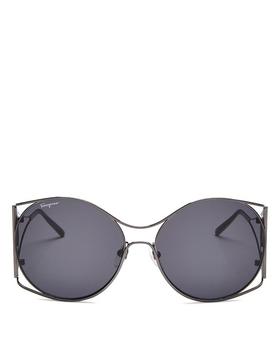 更多菲拉格慕墨镜, Salvatore Ferragamo | Women's Round Sunglasses, 62mm商品图片 额外9折, 额外九折