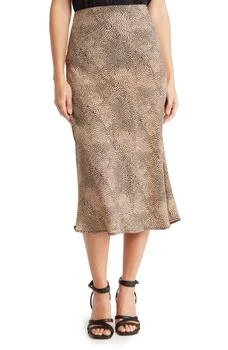 Renee C | Ditsy Leopard Print Midi Skirt,商家Nordstrom Rack,价格¥225