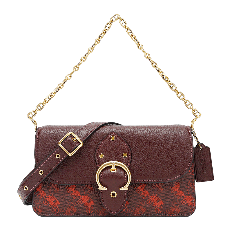 coach联名新款, Coach | 蔻驰新款腋下包COACH奢侈品女士专柜款马车logo图案小号单肩斜挎包拼色配牛皮革6910 B4RTQ商品图片 5.7折×额外8折, 包邮包税, 额外八折