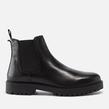 推荐Walk London Men's Sean Leather Chelsea Boots - Black商品